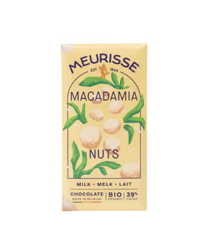 Meurisse Macadamia Nuts 39% Milk Chocolate 100g