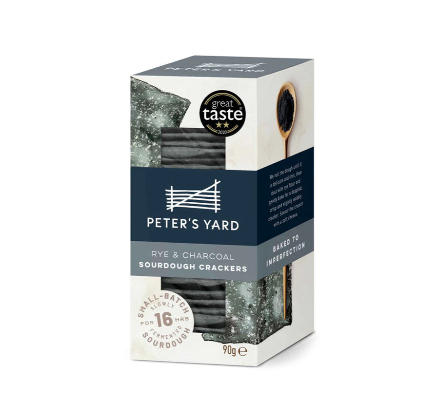 Peter’s Yard Charcoal & Rye Sourdough Crackers 90g