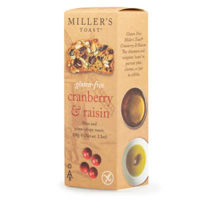 Miller's Gluten Free Cranberry & Raisin Toasts 100g