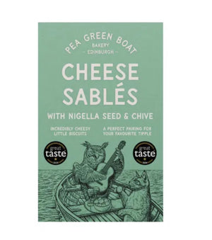 Pea Green Boat Cheese Sablés- Nigella Seed & Chive Biscuits 80g