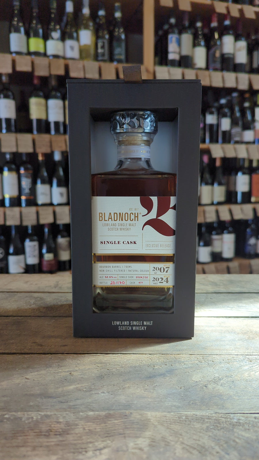 Bladnoch Select Cask No. 477 2007 Exclusive Release 70cl, Lowland (52.6%)